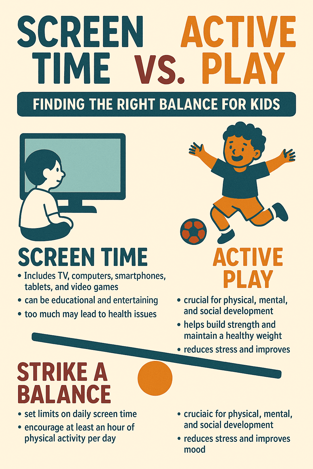 Screen Time vs. Active Play Finding the Right Balance for Kids