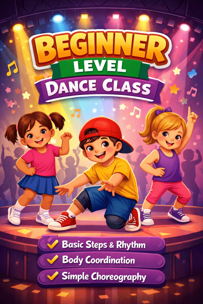 Beginner dance class fun for kids
